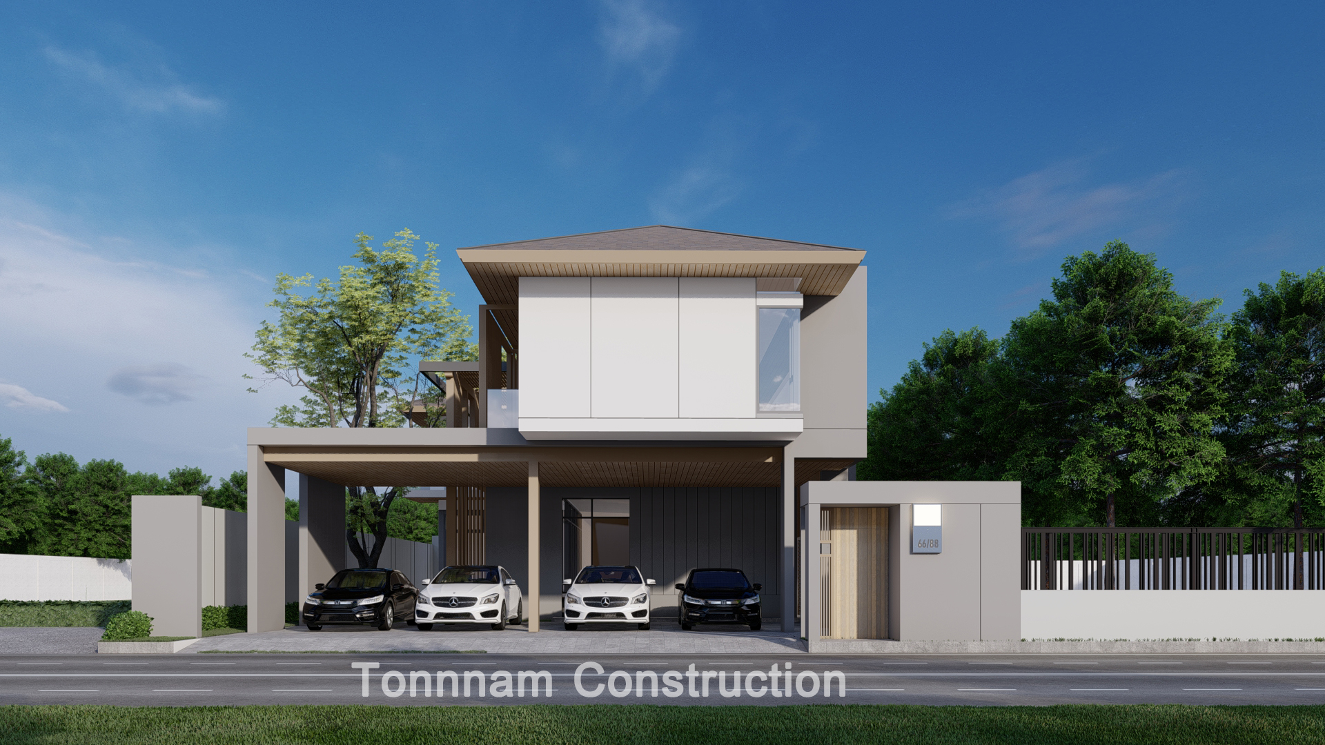 งานออกแบบบ้าน 2 ชั้น คูณชาคริตและคุณเสาวลักษณ์
